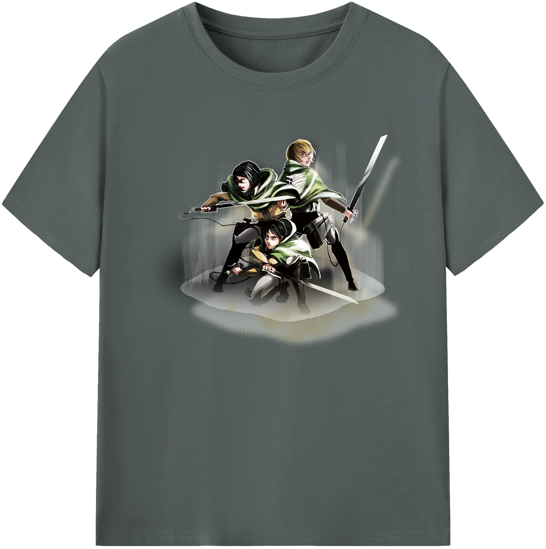 （画像用） 進撃の巨人 Attack on Titan 綿100％ メンズ半袖Tシャツ｜肌触りやわらか＆通気性